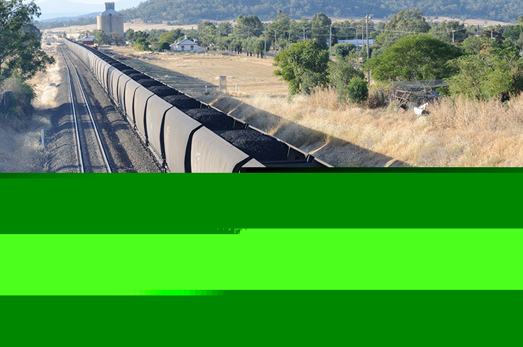 Picture of a train carrying coal.