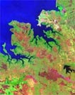 satellite image of the city you need to guess