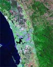 satellite image of the city you need to guess