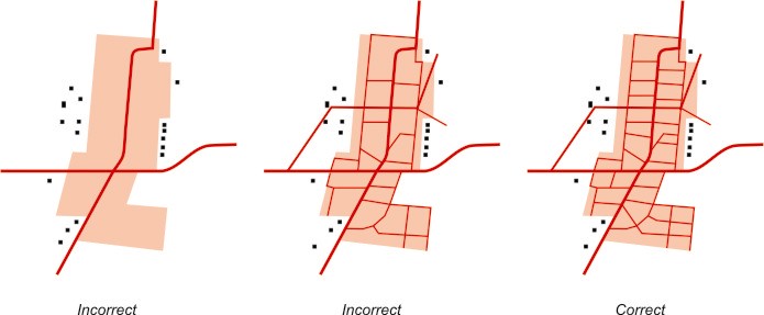 Roads vs BUA example 1