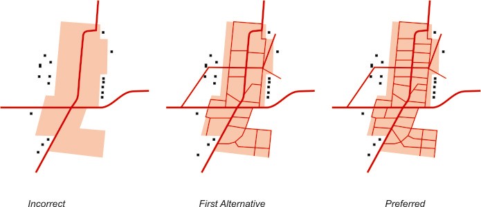 Roads vs BUA example 1