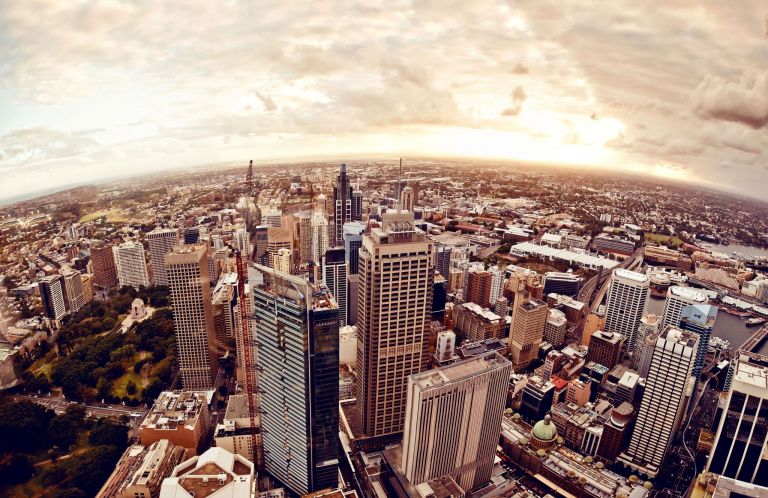 Aerial image of the city of Sydney