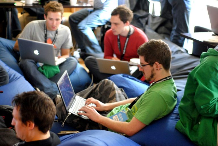 people using laptops